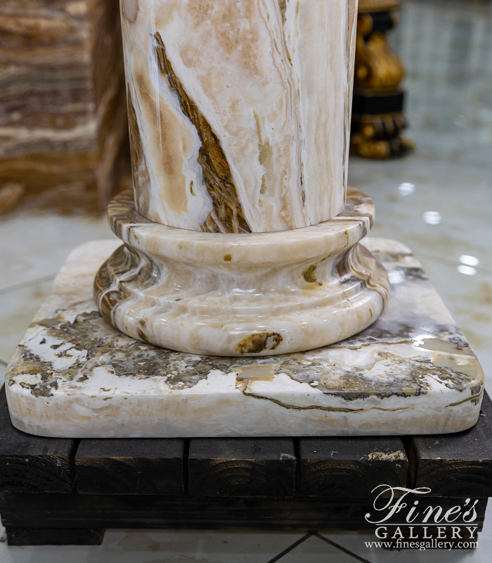 Marble Bases  - Tra Onyx Pedestal - MBS-260